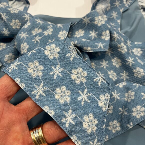 BCBGeneration TOP Large or XL Flutter Strap Bow Tie Crop Color Eyelet Party New - Picture 7 of 15